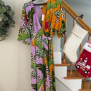 Anthropologie- Farm Rio Wrap Maxi Dress